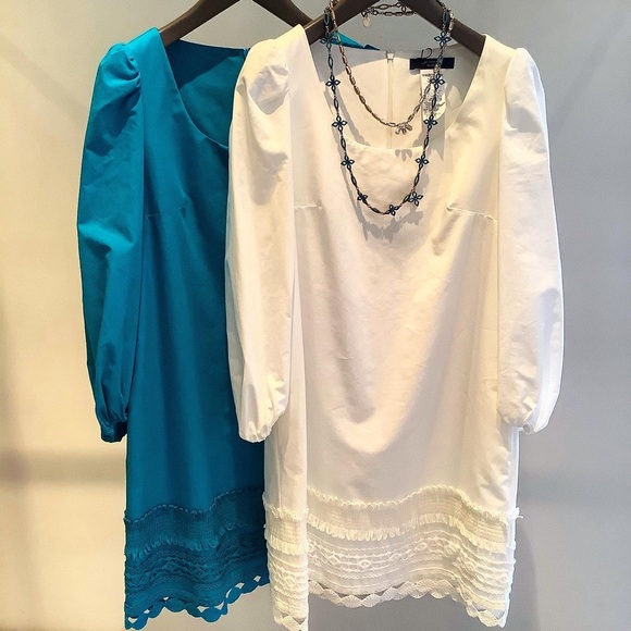 Weekend MaxMara Label-cut Cotton Poplin Dress 3/4 Sleeves. Size: Small US4 New - Picture 2 of 15